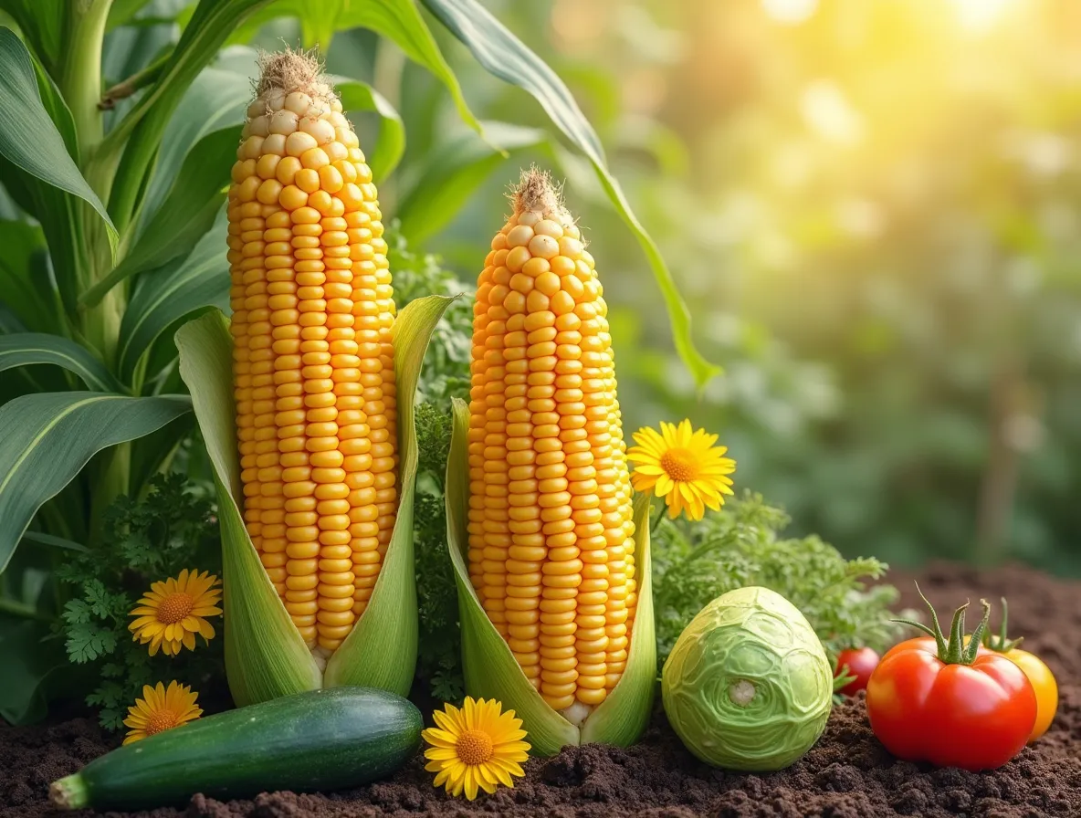 corn companion plants infographic